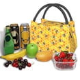 thumbnail image 3 of Yiaed Honeycombs Print Lunch box lunch bag Portable Insulated Lunch Box for Women Men Cooler Tote Bag with Front Pocket for Work Picnic Travel, 3 of 6