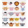thumbnail image 3 of Ambesonne Cartoon Shower Curtain, Farm and Savannah Animals, 69"Wx70"L, Multicolor, 3 of 5