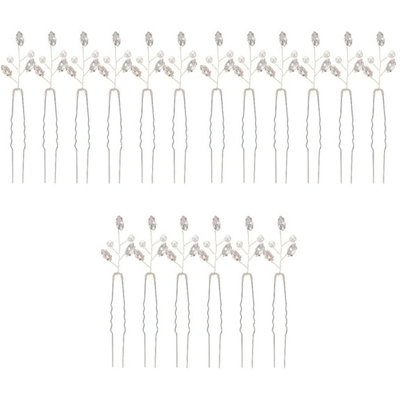 MLINS  3 Count Hairpin Locs Bridesmaids Clip Jewelry Mother Silver