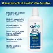 (3 pack) CloSYS Ultra Sensitive Mouthwash, Unflavored, 32 fl oz