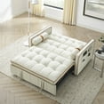 thumbnail image 3 of ARCTICSCORPION Contemporary Velvet with Lumbar Pillows, Beige, 3 of 7