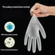 thumbnail image 5 of Guantes desechables transparentes de PVC (paquete de 100) - Grado alimenticio, sin polvo ni látex - Para cocinar, hornear, limpiar y tatuar - Elásticos, duraderos y con textura, 5 of 7