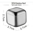thumbnail image 2 of Stainless Steel Whiskey Stones Ice Cubes Reusable for Whiskey, Vodka, Liqueurs, Wine, Beverage Juice or Soda, Pack of 2, 2 of 5
