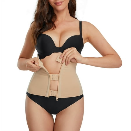 

Eleady Women Waist Trainer Corset Belt Postpartum Belly Waist Trainer Seamless body shaper C Section Belly Wrap Shapewear for Tummy Control(Beige Medium)