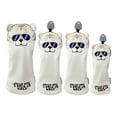 thumbnail image 1 of koolsoo 4Pcs Golf Wood Club Headcover PU Leather Waterproof Protector Gray3, 1 of 8