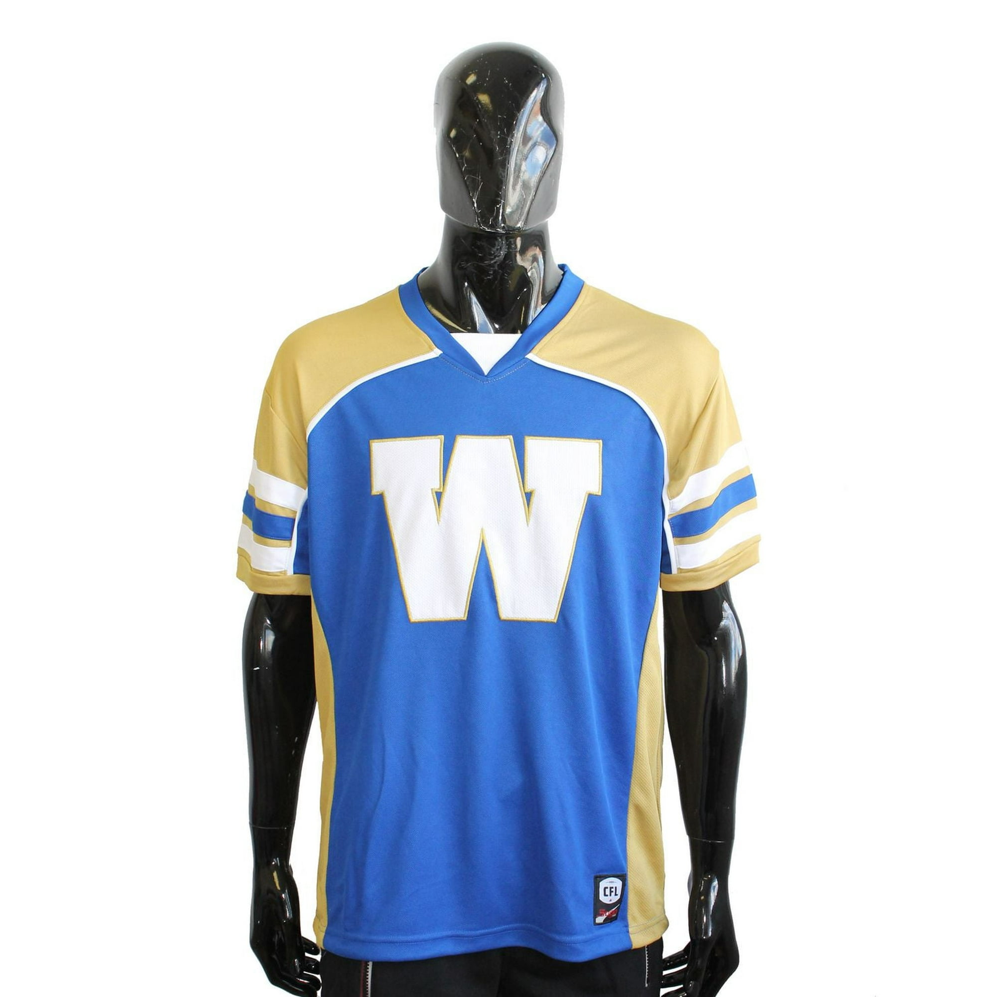 CFL Football Men's Winnipeg Blue Bombers Short Sleeve Poly T
