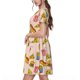 thumbnail image 2 of Disketp Hamburger Pizza para Vestido de Manga Corta para Mujeres, Vestidos de Verano para Mujeres, Casual y Holgado para la Playa, 2 of 6