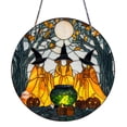 thumbnail image 1 of Gothic Halloween Skeleton Stained Glass Style Acrylic Window Hanging Ornament Colorful Decorative Pendant For Seasonal, 1 of 8