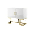 thumbnail image 3 of Posh Living Maleia 2-Doors Oak Veneer Wood Accent Chest in White/Gold, 3 of 11