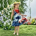 thumbnail image 7 of FamilyThread FamilyThread Girls Summer 4th Of July Dresses with Ruffle Short Sleeve Casual A-Line Swing Twirly School Sundress For 5-14Y, 7 of 7