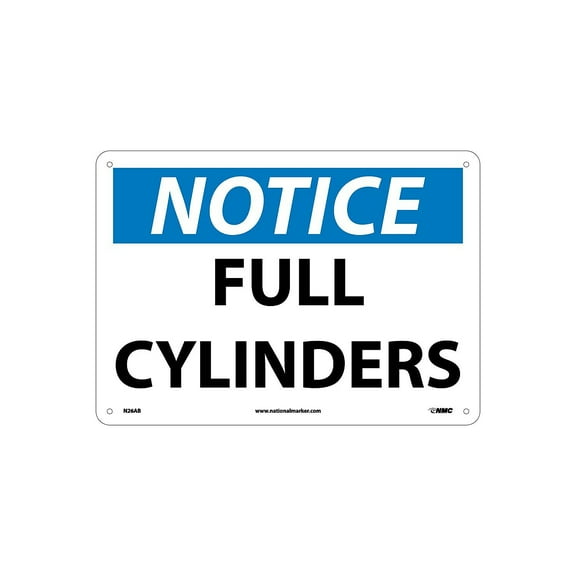 National Marker Notice Signs; Full Cylinders 10X14 .040 Aluminum N26AB