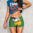 thumbnail image 3 of Lsque Cool Skateboarding Bulldog Pattern High Waisted Biker Shorts for Women-Tummy Control Fitness Athletic Workout Running Yoga Gym Shorts,Moisture-Wicking-, 3 of 9