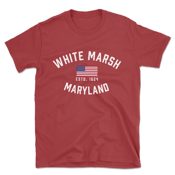 White Marsh Maryland Patriot Men's Cotton T-Shirt