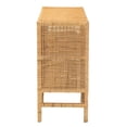 thumbnail image 4 of Baxton Studio Vivan Natural Brown Rattan and Mahogany Wood Storage Cabinet, 4 of 11