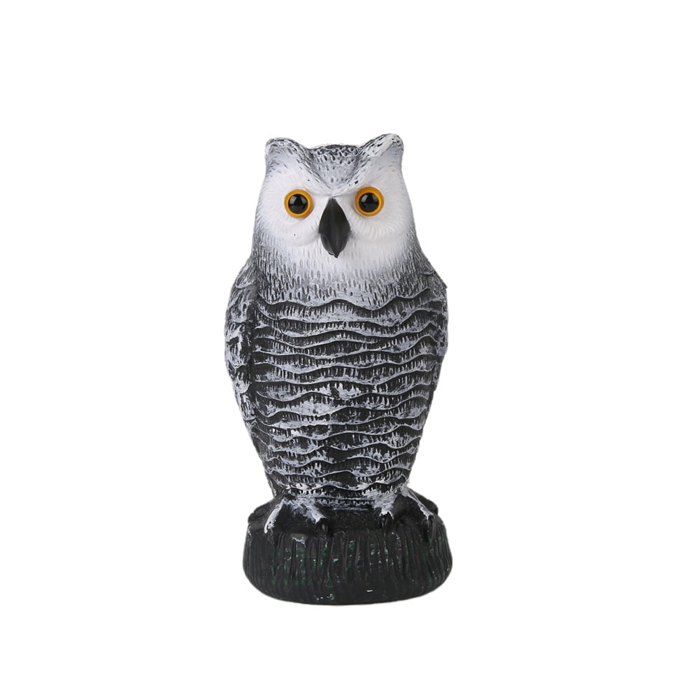 Peahop Eulen Lockvogel Horned Owl Decoy mit verschiedenen Tweets und Rotating Head Owl Statue für Patio Yard Garden abzuschrecken 