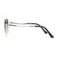 thumbnail image 3 of Womens Rhinestone Jewel Hinge Metal Rim Cat Eye Sunglasses Black Smoke, 3 of 4