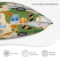 thumbnail image 5 of Bingfone Construction Machinery1 Linen Throw Pillow Covers Cushion Case Pocket Button Vintage Farmhouse Pillowcase For Sofa Couch Bed 18"X18", 5 of 9