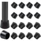 thumbnail image 1 of Paquete de 16 tapas de protección para sillas, tapas de goma para patas de sillas, tapas de protección para patas de sillas, diámetro interior: 1 pulgada/25 mm, negro, 1 of 6