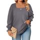 thumbnail image 1 of Camiseta tipo túnica Eytino para mujer, talla grande, manga larga, gris oscuro, 1 of 6
