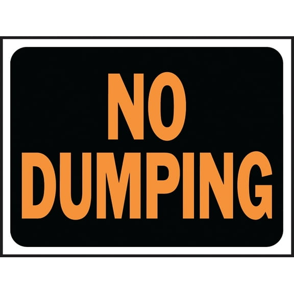 Hy-Ko Plastic Sign Red 9" X 12" No Dumping Case of 10