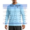 thumbnail image 2 of GrmtClth Men's Crew Neck Raglan Long Sleeve Pullover T Shirt, Small Chest Logo Print Quick Dry UV Protection Sport Casual Tops Blue L, 2 of 7