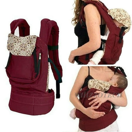 Infantino Infant Sling - Cotton Baby Carrier Infant Newborn Comfort Backpack Buckle Sling Wrap Fashion -Red Color