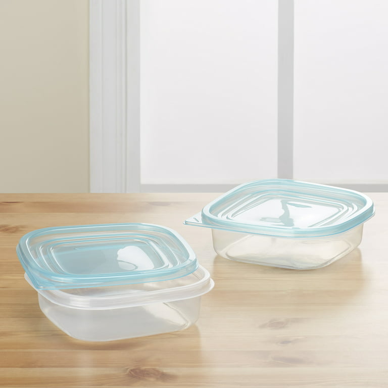 2 Pk BPA-Free Square Divided Plates W Lids Meal Microwave Safe Lunch Containers, Size: One size, Blue
