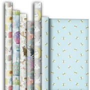 Jillson & Roberts Premium Gift Wrap Roll Assortment, Baby Designs (6 Rolls)