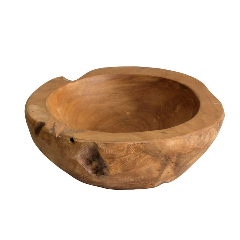 Casual Elements 8 Diameter Round Small Teak Wood Bowl in Natural 