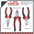 thumbnail image 4 of Juego de Alicates 3 Piezas PENGJTMXG Alicates de Corte Lateral Alicates de Punta Larga Cortadores de Alambre 15cm, 4 of 5