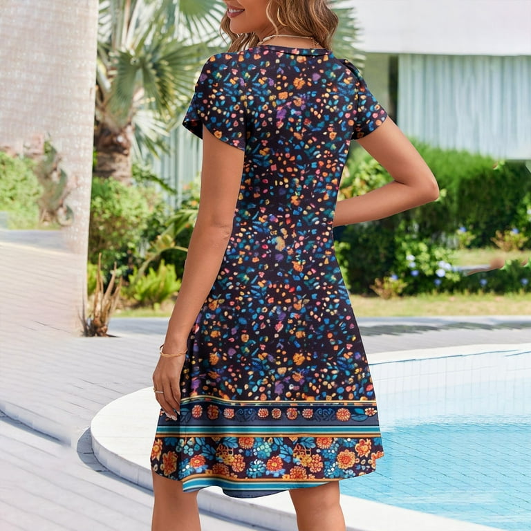 Women's Casual Dresses UK Elegant Party Summer Gradual Sleeveless Neck  V-Neck Long Dress Plus Size Ladies Wedding Guest Formal Cocktail Dresses  Clubbing Evening Gowns - Walmart.com