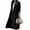 Black, variant on YONGHS Women Trench Coat Long Sleeve Lapel Winter Overcoat Mid-Long Belted Slim Outerwear Coat Black L