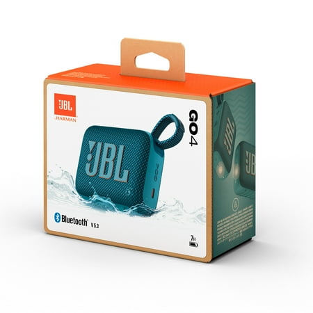 JBL Go 4 Ultra-Portable Waterproof Bluetooth Speaker, Blue