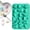 Green-7.08x4.84 Inch, variant on Silicone Chocolate Molds, 18 Cavity Candy Making Tray, Skull Pumpkin Baking Mould, Non-Stick Flexible Food Grade Tray for Party Home Chocolate Candy Soap Resin DIY Craft Baking 1Pcs