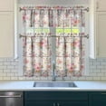 thumbnail image 3 of Kitchen Curtains and Valance Set 36 Inch Tier Pioneer Colorful Floral 3 Pieces Set Dining Room Small Curtain Drapes Cafe Curtains Valance for Home Decor Rod Pocket, 3 of 6