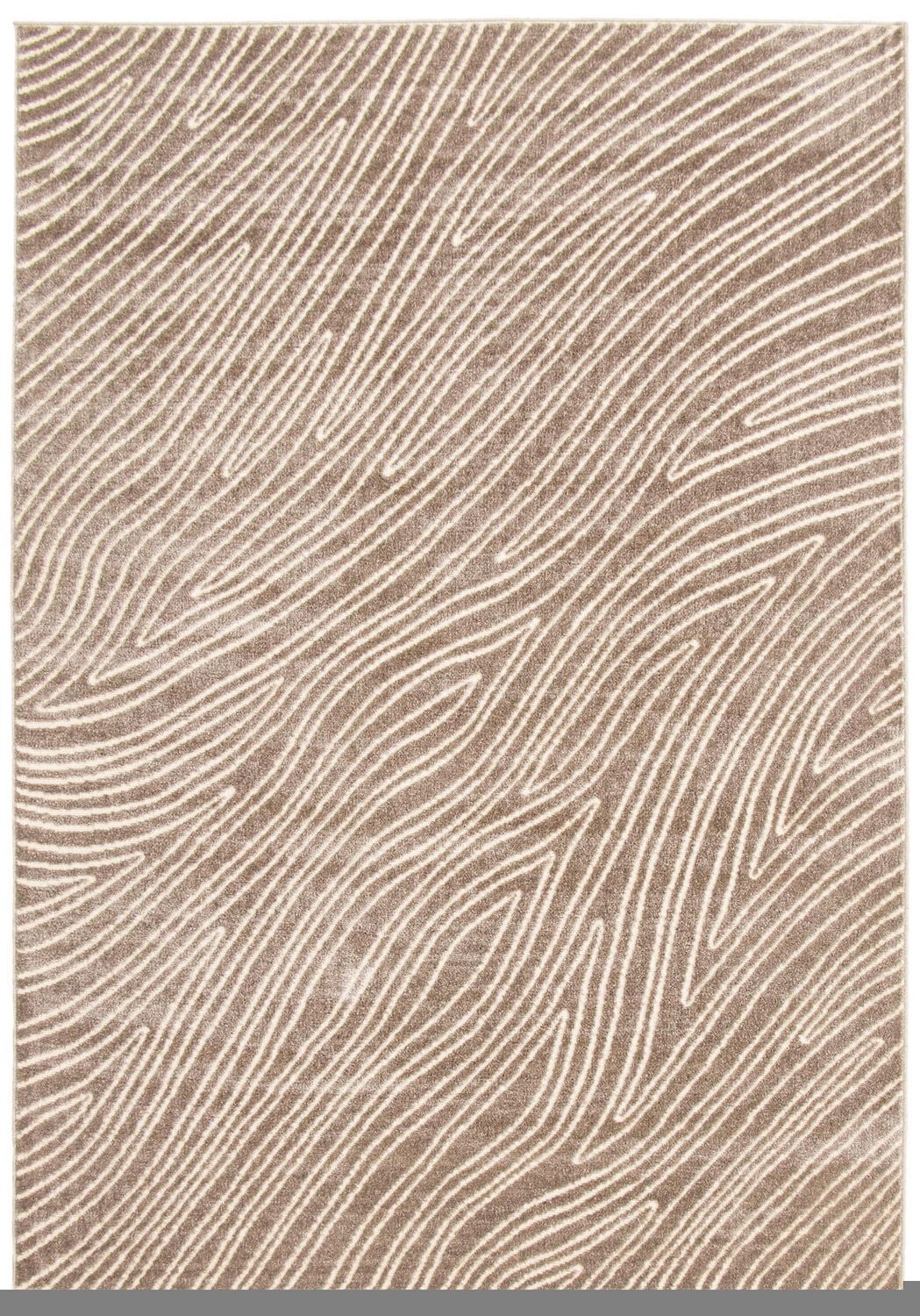 ECARPET Modern Area Rug for Dining Room, Living Room, Bedroom or Den Vector Taupe