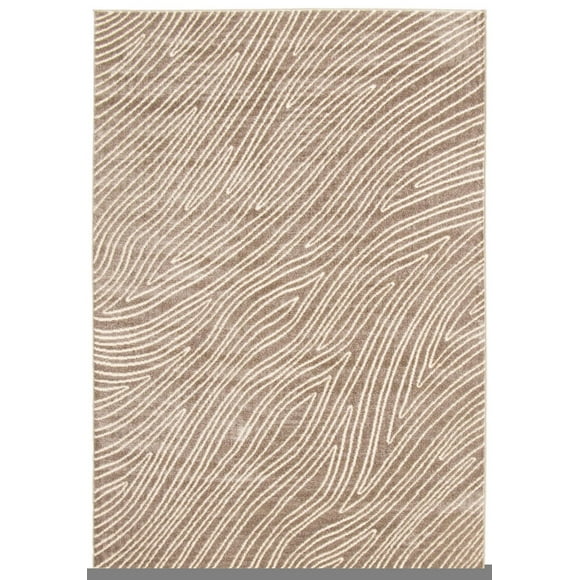 ECARPET Modern Area Rug for Dining Room, Living Room, Bedroom or Den Vector Taupe