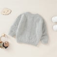 thumbnail image 4 of Generic Children Warm Tops Baby Girl Boy Knit Cardigan Sweater Warm Pullover Tops Toddler Solid Outerwear Jacket Coat Outfit Clothes(Grey,3-6 Months), 4 of 9