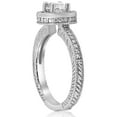thumbnail image 3 of Pompeii 1CT Vintage Halo Diamond Engagement Ring 14K White Gold (H/I,I1-I2), 3 of 3