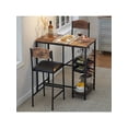 thumbnail image 1 of Bingirl Bar Table Set for 2 with Footrest - Kitchen Dining Table with 2 Upholstered Chairs, Ideal for Small Spaces, Sturdy and Durable, Easy to Assemble, 1 of 8