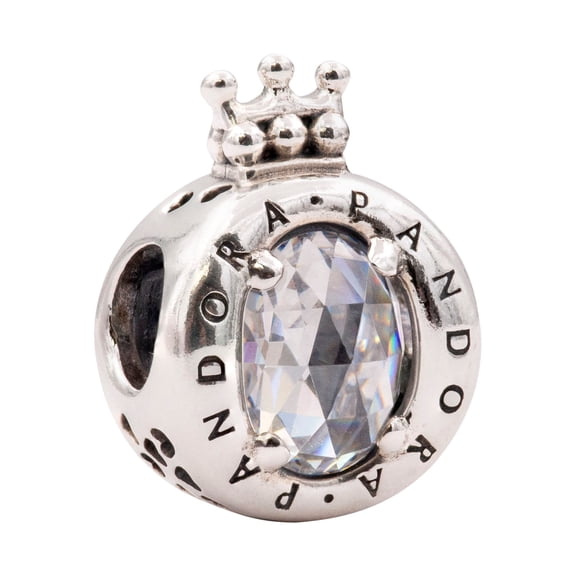 PANDORA Crown O Sterling Silver Charm With Clear Cubic Zirconia - 798266CZ