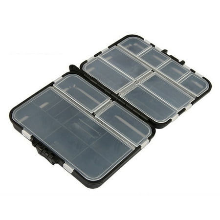 Compartments Double Sided Fishing Tackle Box Visible Hard Plastic Clear Fishing Lure Bait Squid Jig Minnows