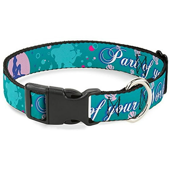 Buckle-Down BAC-WDY038-NL Breakaway Cat Collar-Little Mermaid Silhouette Scenes PART OF YOUR WORLD Blues