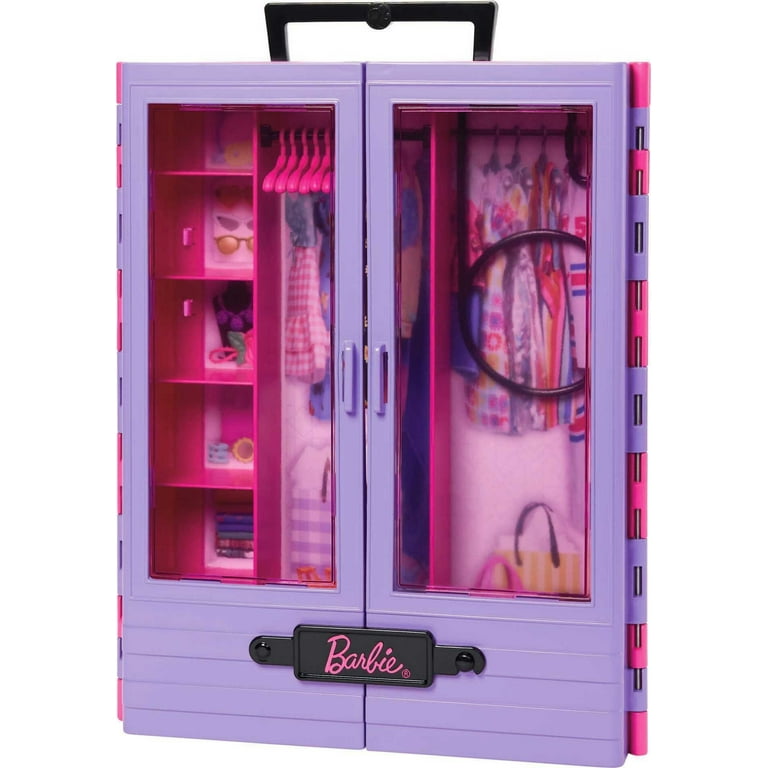 Barbie Fashionistas Doll and Ultimate Closet Playset with Clothes and  Accessories 