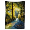 thumbnail image 3 of Ambesonne Green Tablecloth Rectangular Table Cover, Nature Forest Meadows, 52"x70", Avocado Green Fern Green, 3 of 4
