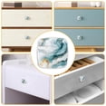 thumbnail image 6 of HemaKayy 4 Pack 1.2" Decorative Cabinet Knobs - Elegant, ABS Glass Square White Handles for Kitchen, Bedroom, Bathroom, and Home Furniture Decor - Unique Marble Texture, 6 of 6