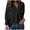Black, variant on HCYSFG Womens Solid Color T Shirts V Neck 3/4 Puff Sleeve Smocked Casual Tees Loose Fit Classic Everyday Fall Tops
