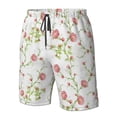 thumbnail image 4 of Balery Roses Flowers Traje de Baño Estilo Hawaiano para Hombre, Shorts de Secado Rápido con Bolsillos-Small, 4 of 6