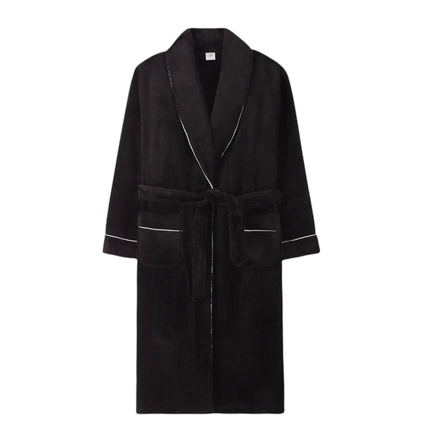 Sonducket El traje suave de la ropa de noche del poliéster para los hombres experimenta el sueño pacífico de la noche S en pijama cómodo y Pijama Negro SG