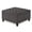 Dark Gray, variant on Classic Square Button Tufted Storage Ottoman Faux Leather Upholstered Coffee Table With Nailhead Trims